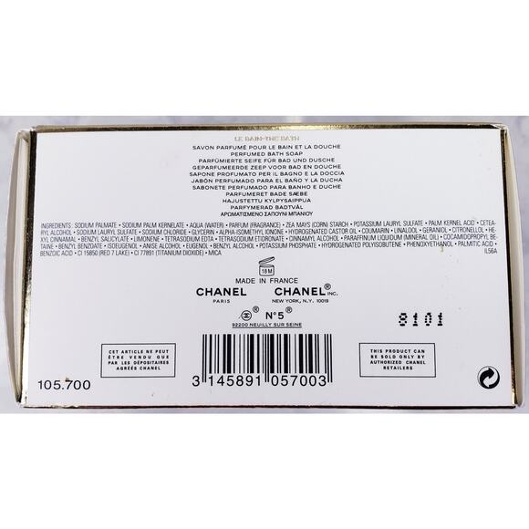 NIB CHANEL NO 5 Perfumed Bath Soap 5.3 oz. / 150g ~ The Bar is SEALED - Picture 4 of 9